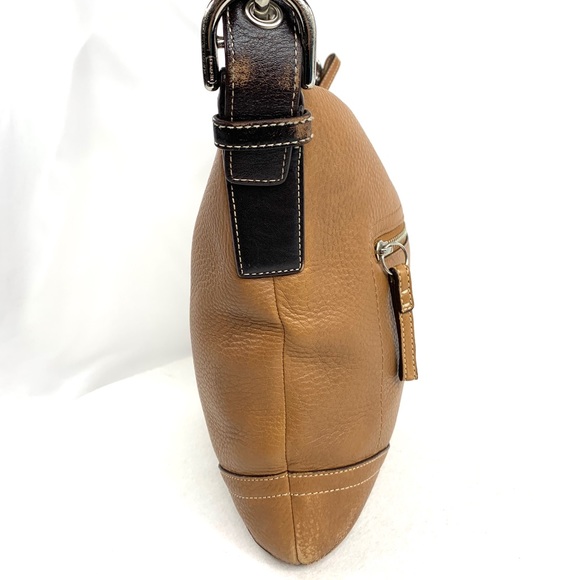 COACH Legacy F10941 Camel Brown Leather Medium Shoulder Duffle Bag Purse - Picture 4 of 10